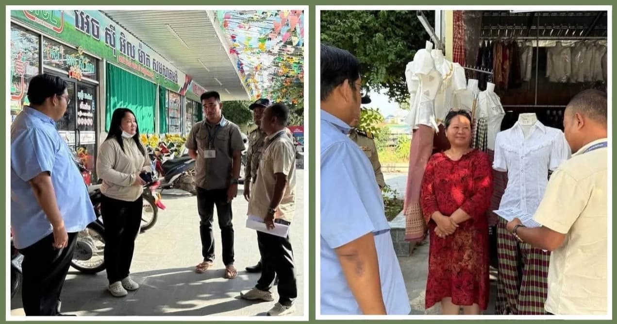 ក្រុមការងារចម្រុះក្រុងបាត់ដំបង ចុះជូនដំណឹងជាលើកចុងក្រោយ   ម្ចាស់តូបកាត់ដេរ និងតំណាងម្ចាស់ហាង   HCL   ឲ្យរុះរើសំណង់ចេញ