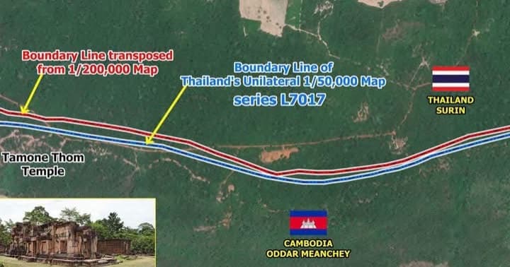 មន្ត្រីរដ្ឋលេខាធិការដ្ឋានកិច្ចការព្រំដែន៖ ប្រាសាទតាមាន់ធំ ស្ថិតក្នុងទឹកដីកម្ពុជាបើយោងតាមផែនទីមាត្រដ្ឋាន ១/២០០ ០០០ និងកំណត់ហេតុ (PV) បោះបង្គោលរបស់គណៈកម្មការឥណ្ឌូចិន-សៀម ឆ្នាំ១៩០៨ និង ១៩១៩ និងយោងតាមផែនទី L7017 មាត្រដ្ឋាន ១/៥០ ០០០ ដែលថៃគូសដោយឯកតោភាគី