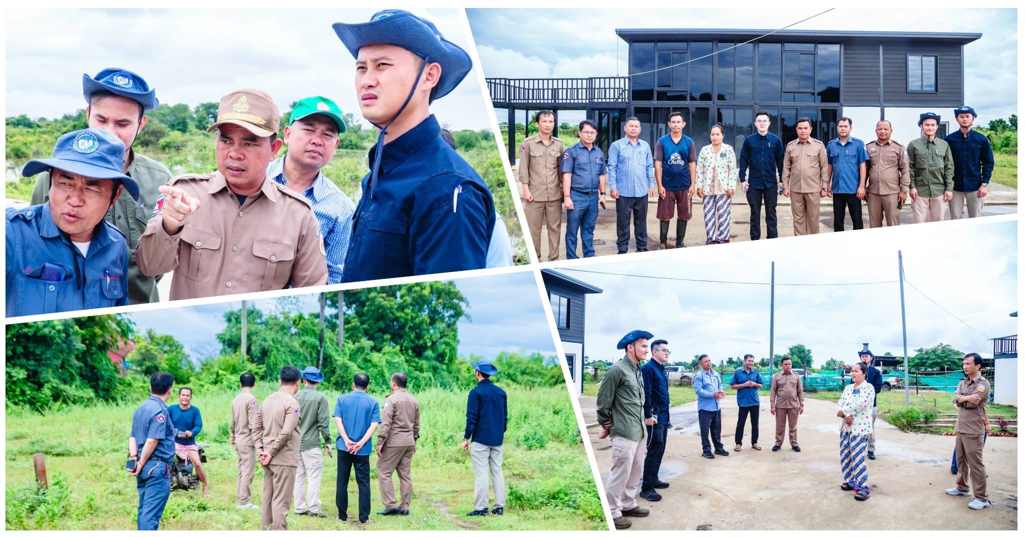 អាជ្ញាធរខេត្តកំពង់ចាម ដឹកនាំក្រុមការងារចុះពិនិត្យទីតាំងអចលនទ្រព្យក្រុមហ៊ុន ឡេង ណាវ៉ាត្រា ក្នុងស្រុកស្រីសន្ធរ និងស្រុកកងមាស