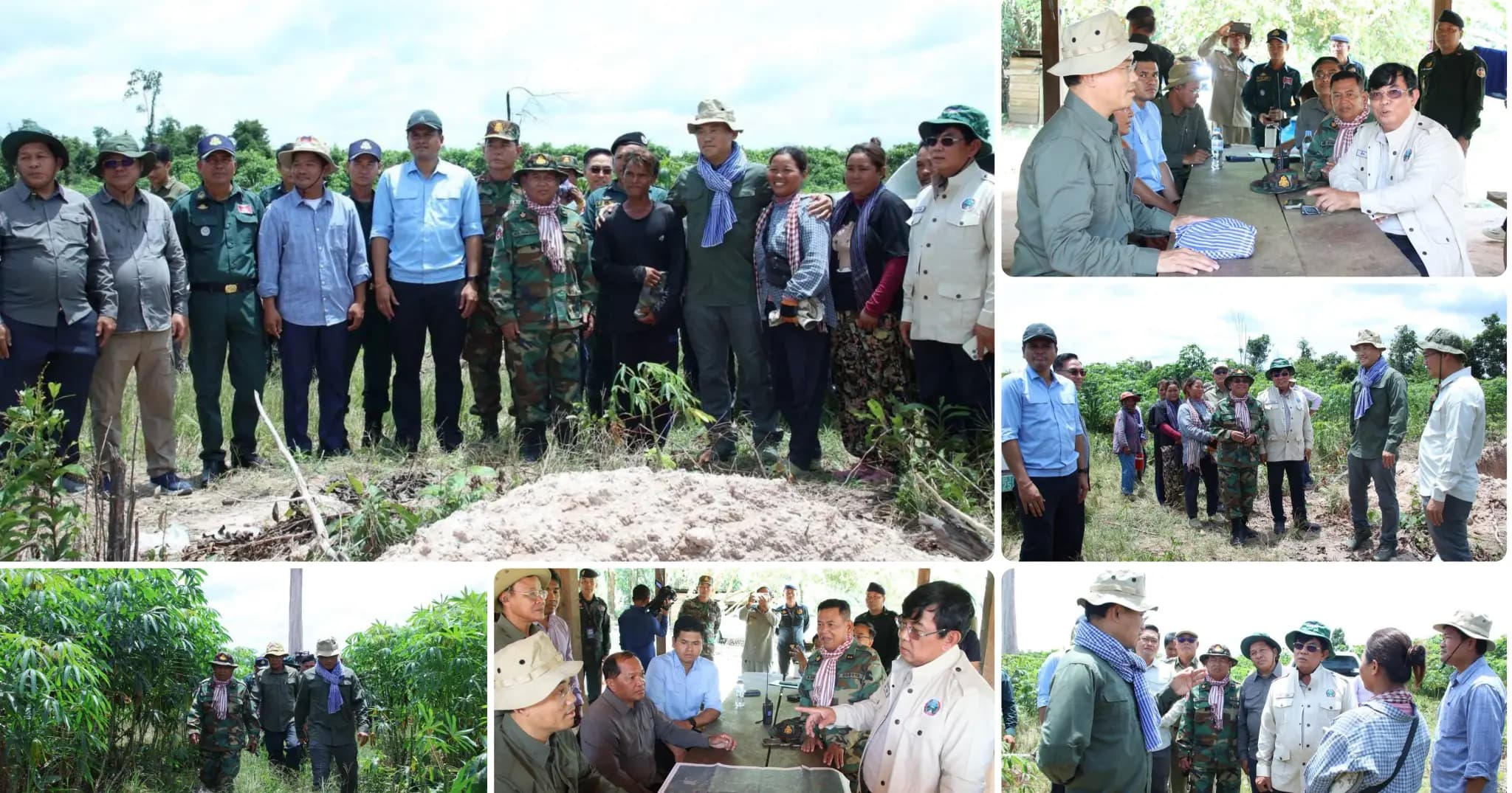 មេបញ្ជាការតំបន់ប្រតិបត្តិការដឹករងកំពង់ធំ អមដំណើរឯកឧត្តម នួន ផារ័ត្ន ប្រធានគណៈបញ្ជាការឯកភាពរដ្ឋបាលខេត្ត ពិនិត្យការកាយក្រវ៉ាត់ព្រំដីរបស់រដ្ឋ នៅឃុំបឹងល្វា ស្រុកសន្ទុកខេត្តកំពង់ធំ