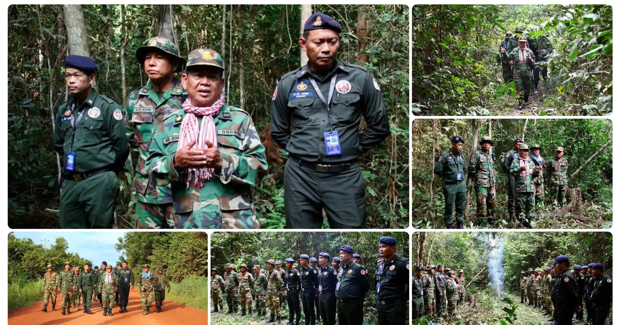 ឧត្តមសេនីយ៍ទោ សោម ស៊ុន ត្រួតពិនិត្យ និងប្រគល់ភារកិច្ចជូនកងកម្លំាងចម្រុះ ក្នុងភារកិច្ចការពារ ទប់ស្កាត់ និងបង្ក្រាបបទល្មើសធនធានធម្មជាតិ នៅតំបន់ ៤៤ ស្រុកសន្ទុក ខេត្តកំពង់ធំ