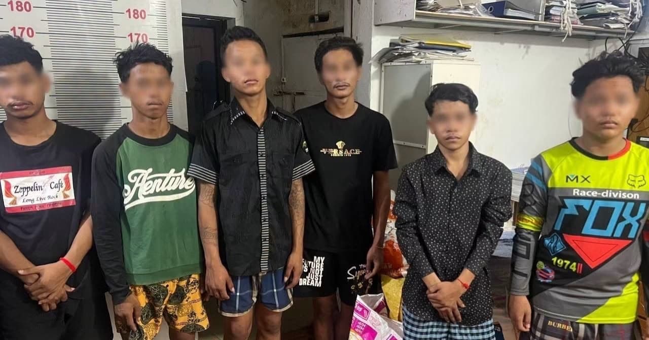 កម្លាំងនគរបាលខណ្ឌពោធិ៍សែនជ័យ ឃាត់ខ្លួនក្មេងទំនើង២ក្រុម ដេញកាប់គ្នាយ៉ាងអនាធិបតេយ្យតាមដងផ្លូវ
